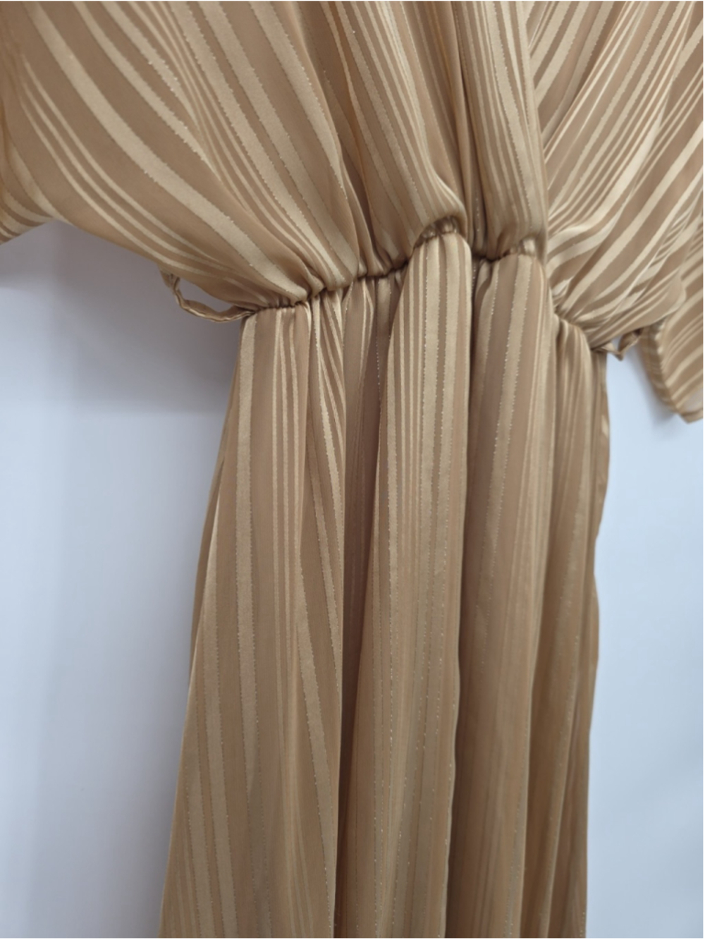 Made in Italy Striped Maxi Dress Boho Ruffle Tiered Romantic High Low S - Picture 7 of 15